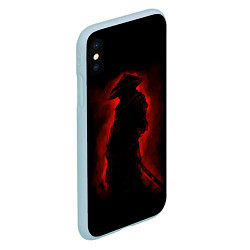 Чехол iPhone XS Max матовый Samurai, цвет: 3D-голубой — фото 2