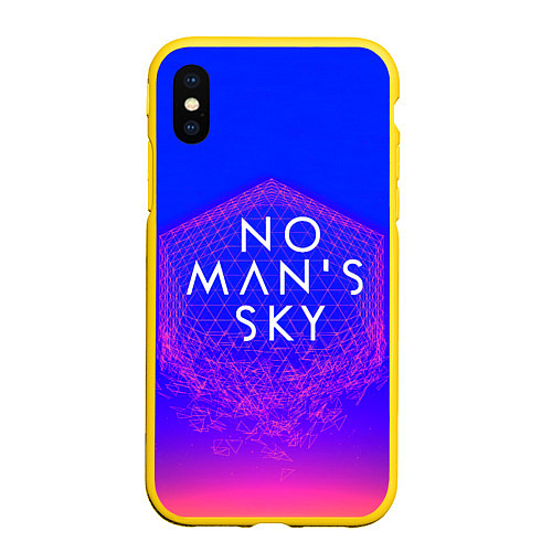 Чехол iPhone XS Max матовый NO MANS SKY / 3D-Желтый – фото 1