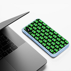Чехол iPhone XS Max матовый Among Us Crocodile, цвет: 3D-голубой — фото 2