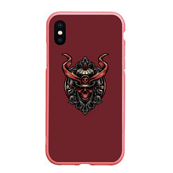 Чехол iPhone XS Max матовый Red Samurai, цвет: 3D-баблгам