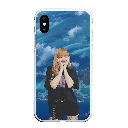 Чехол iPhone XS Max матовый LISA BLACKPINK / 3D-Белый – фото 1