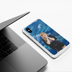 Чехол iPhone XS Max матовый LISA BLACKPINK, цвет: 3D-белый — фото 2