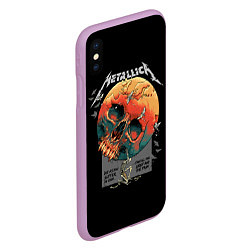 Чехол iPhone XS Max матовый Metallica, цвет: 3D-сиреневый — фото 2