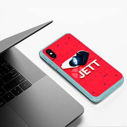 Чехол iPhone XS Max матовый Jett, цвет: 3D-мятный — фото 2