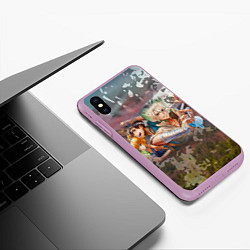 Чехол iPhone XS Max матовый Доктор Стоун, цвет: 3D-сиреневый — фото 2