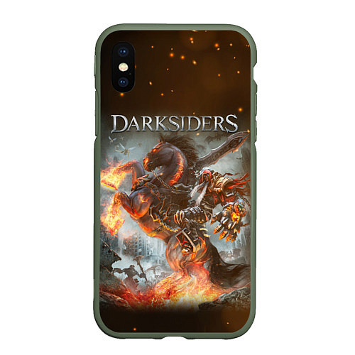Чехол iPhone XS Max матовый Darksiders Z / 3D-Темно-зеленый – фото 1