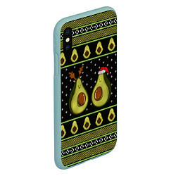 Чехол iPhone XS Max матовый Avo christmas, цвет: 3D-мятный — фото 2