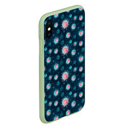 Чехол iPhone XS Max матовый Ковид-19, цвет: 3D-салатовый — фото 2