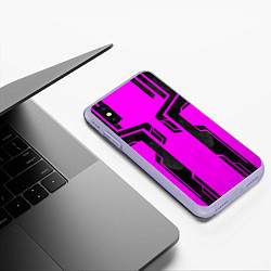 Чехол iPhone XS Max матовый CYBERPUNK FASHION, цвет: 3D-светло-сиреневый — фото 2