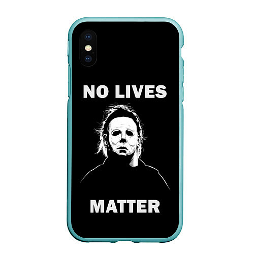 Чехол iPhone XS Max матовый MICHAEL MYERS / 3D-Мятный – фото 1