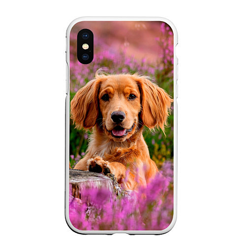 Чехол iPhone XS Max матовый Dog / 3D-Белый – фото 1