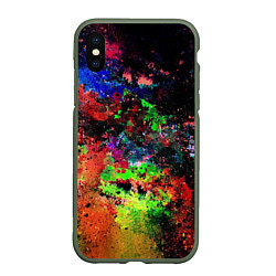 Чехол iPhone XS Max матовый Краски