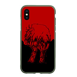 Чехол iPhone XS Max матовый I am a Ghoul, цвет: 3D-темно-зеленый