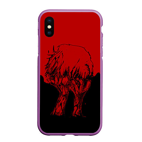 Чехол iPhone XS Max матовый I am a Ghoul / 3D-Фиолетовый – фото 1