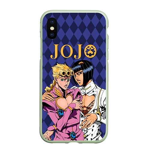 Чехол iPhone XS Max матовый JOJO / 3D-Салатовый – фото 1