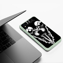 Чехол iPhone XS Max матовый Фенрир, цвет: 3D-салатовый — фото 2