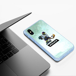 Чехол iPhone XS Max матовый BAUER, цвет: 3D-голубой — фото 2
