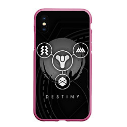 Чехол iPhone XS Max матовый DESTINY, цвет: 3D-малиновый