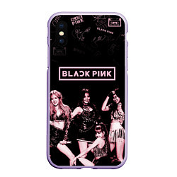 Чехол iPhone XS Max матовый BLACKPINK, цвет: 3D-светло-сиреневый