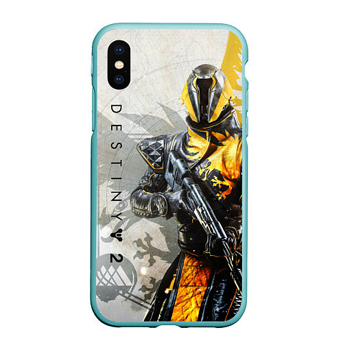 Чехол iPhone XS Max матовый DESTINY, WARLOCK / 3D-Мятный – фото 1