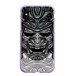 Чехол iPhone XS Max матовый Cyber Samurai, цвет: 3D-сиреневый