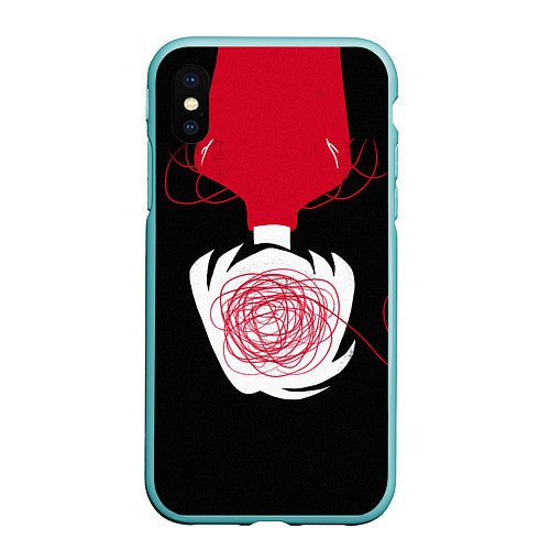 Чехол iPhone XS Max матовый Любовь / 3D-Мятный – фото 1