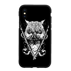 Чехол iPhone XS Max матовый Клинок рассекающий демонов Ино, цвет: 3D-черный