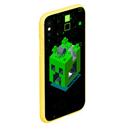 Чехол iPhone XS Max матовый Minecraft, цвет: 3D-желтый — фото 2