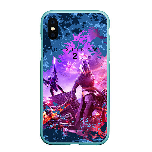 Чехол iPhone XS Max матовый Destiny 2 : Beyond Light / 3D-Мятный – фото 1