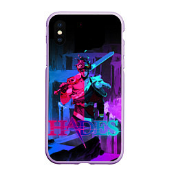 Чехол iPhone XS Max матовый Hades Game, цвет: 3D-сиреневый