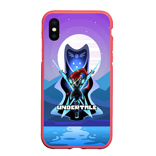 Чехол iPhone XS Max матовый Undertale / 3D-Красный – фото 1