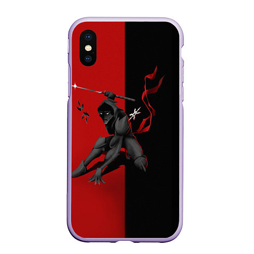 Чехол iPhone XS Max матовый Samurai / 3D-Светло-сиреневый – фото 1