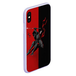 Чехол iPhone XS Max матовый Samurai, цвет: 3D-светло-сиреневый — фото 2