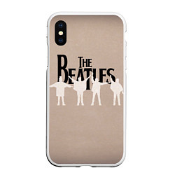 Чехол iPhone XS Max матовый The Beatles, цвет: 3D-белый