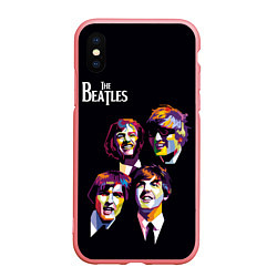 Чехол iPhone XS Max матовый The Beatles, цвет: 3D-баблгам