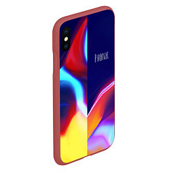Чехол iPhone XS Max матовый Phonk Neon, цвет: 3D-красный — фото 2