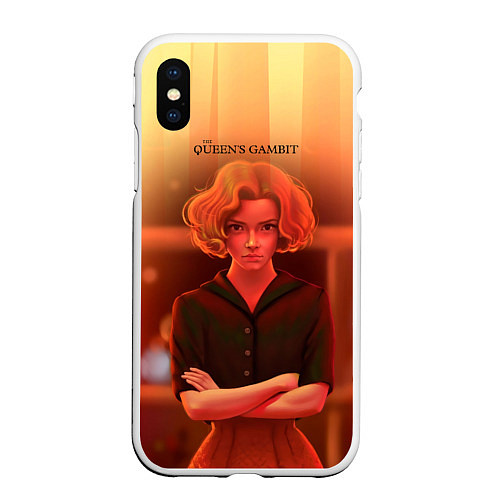 Чехол iPhone XS Max матовый Queens Gambit Ход Королевы / 3D-Белый – фото 1