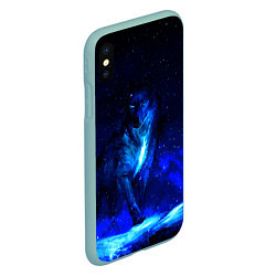Чехол iPhone XS Max матовый Dark Wolf, цвет: 3D-мятный — фото 2