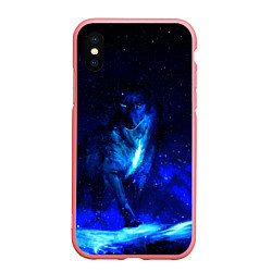 Чехол iPhone XS Max матовый Dark Wolf, цвет: 3D-баблгам