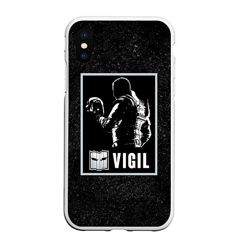 Чехол iPhone XS Max матовый Vigil / 3D-Белый – фото 1