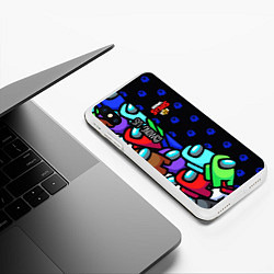 Чехол iPhone XS Max матовый Among Us Brawl Stars, цвет: 3D-белый — фото 2