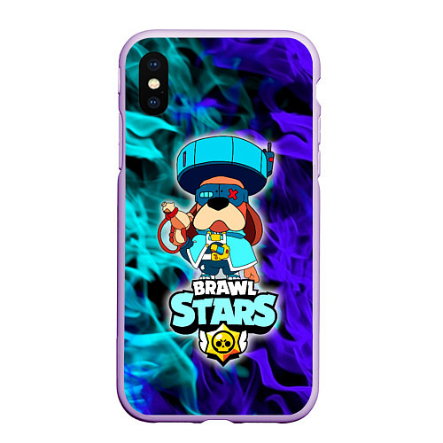 Чехол iPhone XS Max матовый Brawl StarsRonin Ruffs / 3D-Сиреневый – фото 1