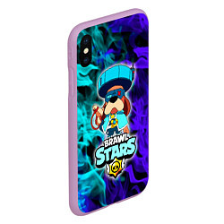 Чехол iPhone XS Max матовый Brawl StarsRonin Ruffs, цвет: 3D-сиреневый — фото 2