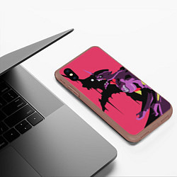 Чехол iPhone XS Max матовый Евангилион, цвет: 3D-коричневый — фото 2