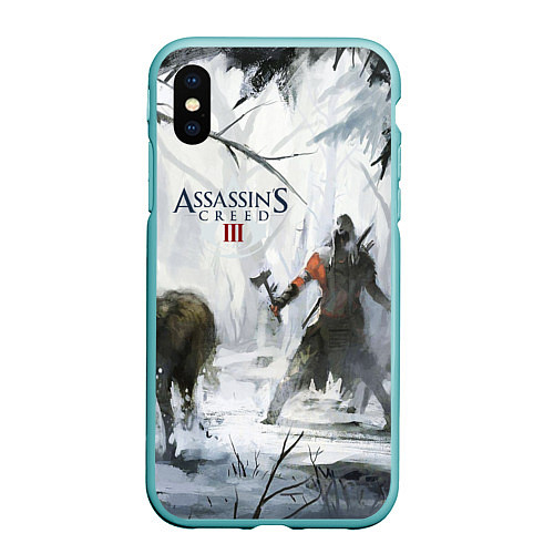 Чехол iPhone XS Max матовый Assassin’s Creed 3 / 3D-Мятный – фото 1