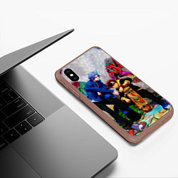 Чехол iPhone XS Max матовый На скейте в бесконечность, цвет: 3D-коричневый — фото 2