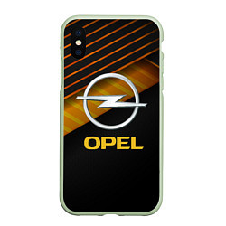 Чехол iPhone XS Max матовый OPEL ОПЕЛЬ, цвет: 3D-салатовый