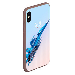 Чехол iPhone XS Max матовый Су-34, цвет: 3D-коричневый — фото 2