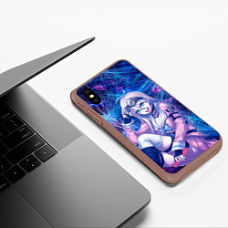 Чехол iPhone XS Max матовый Danganronpa, цвет: 3D-коричневый — фото 2