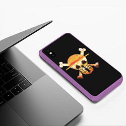 Чехол iPhone XS Max матовый One piece, цвет: 3D-фиолетовый — фото 2